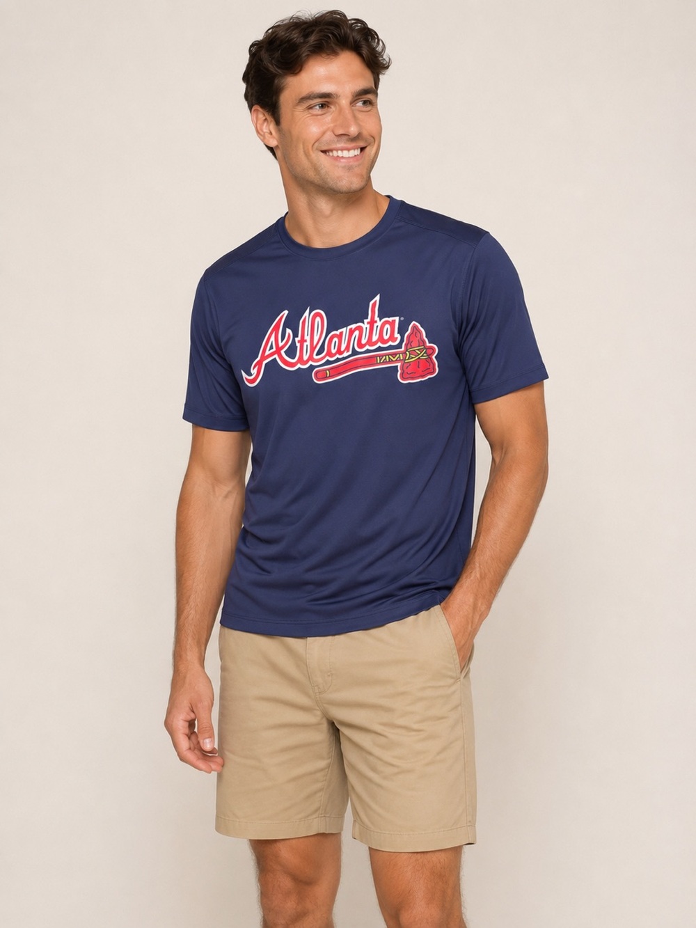 Majestic brand Atlanta Braves shirt  Men’s size medium unisex women’s large